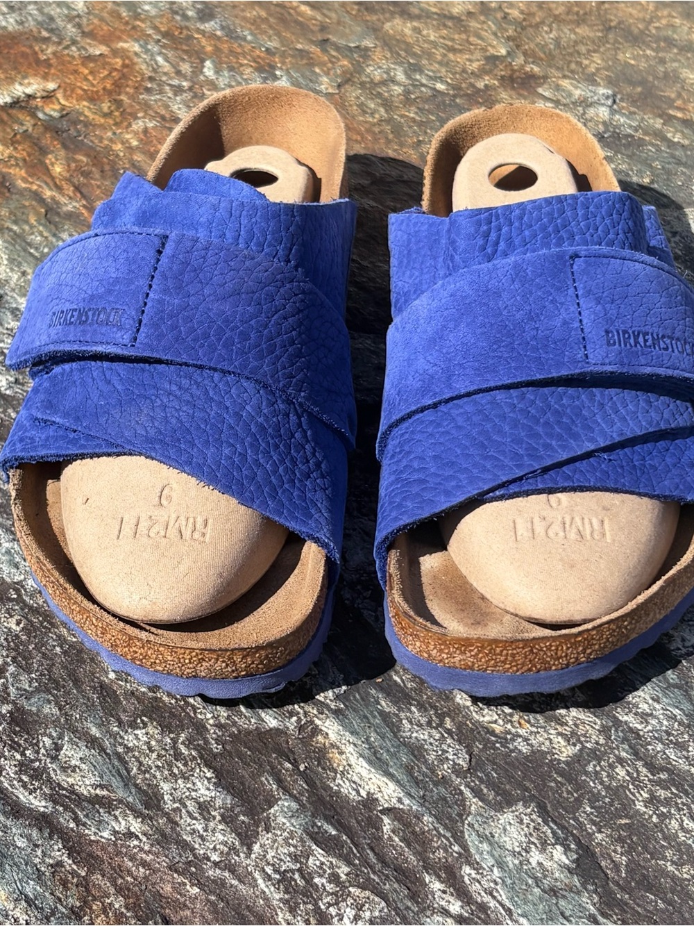 Birkenstock Kyoto Suede/Nubuck Leather  In Rare Ultra Blue - Size 43